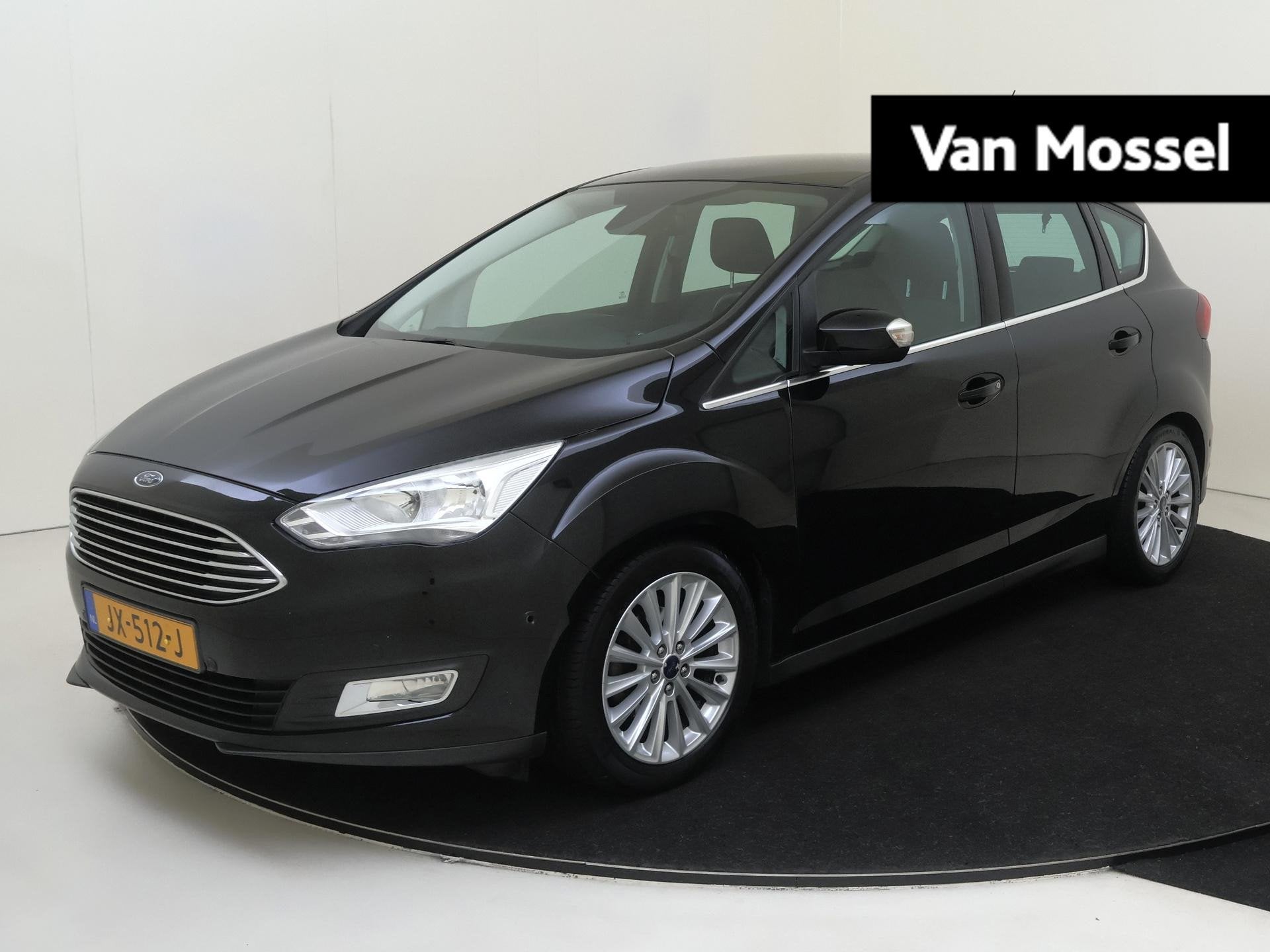 Ford C-Max 1.0 Titanium | Parkeersensoren | Navigatie | Elec, Auto's, Gebruikt, Euro 6, Zwart, Origineel Nederlands