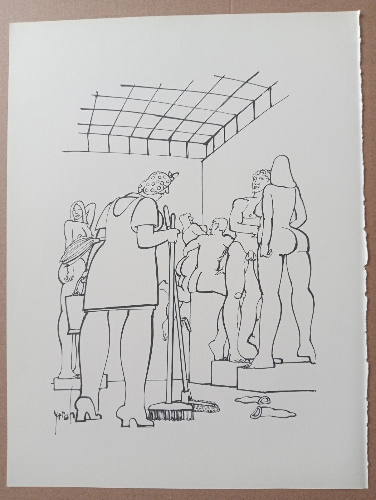 Yrrah spotprent cartoon naakt erotiek, Verzenden, 1960 tot 1980, Gebruikt