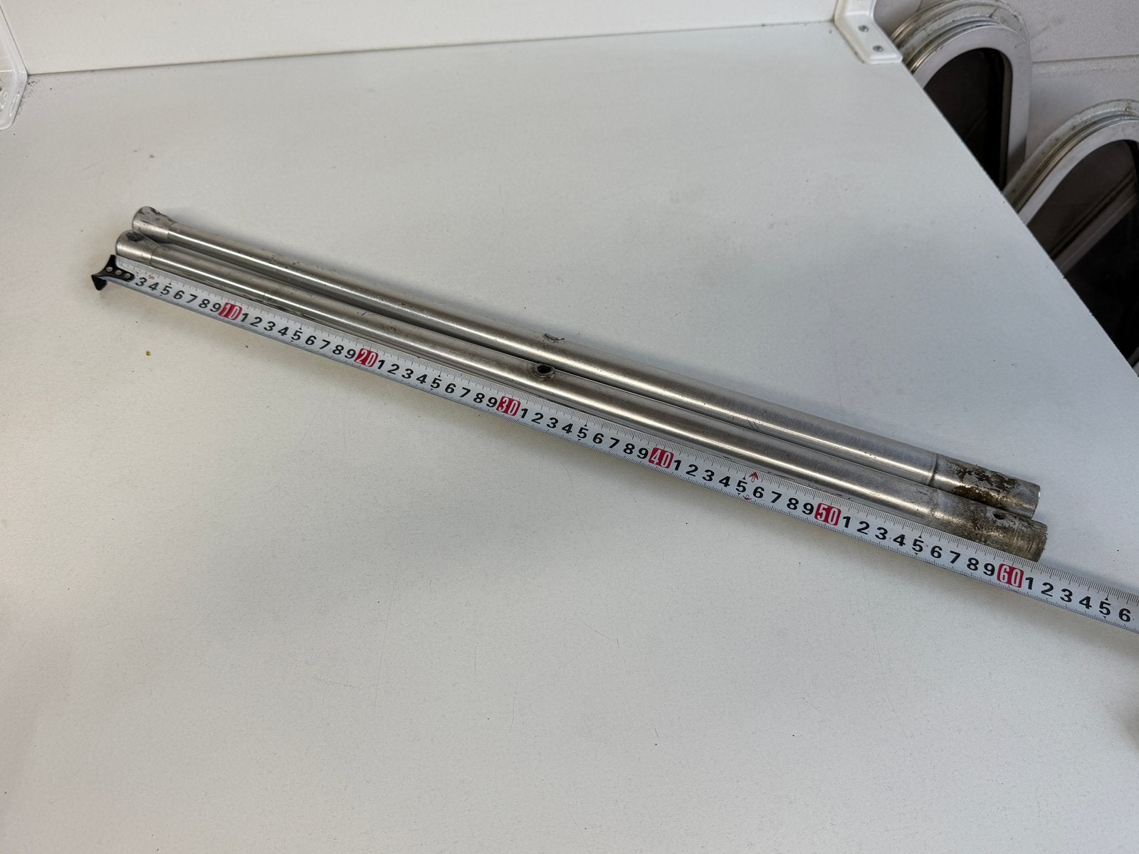 2 x aluminium scepter 62 cm, Ophalen of Verzenden, Gebruikt, Overige typen