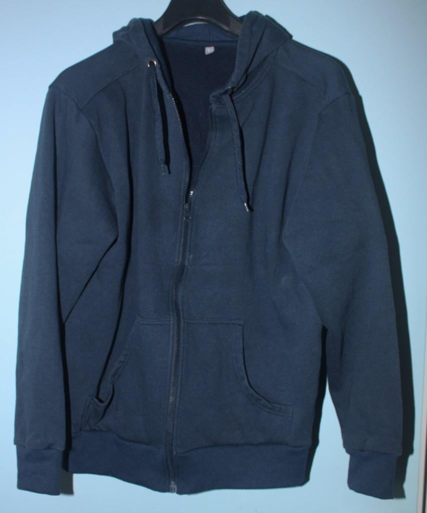 Blauw vest met capuchon mt L zgan C&A, Kleding | Heren, Truien en Vesten, Maat 52/54 (L), Blauw, Zo goed als nieuw, C&A
