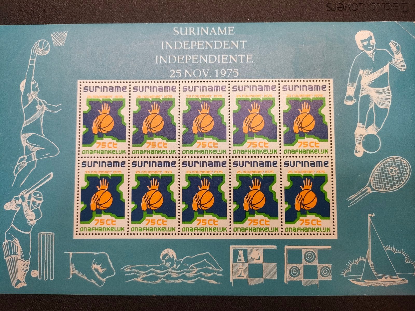 Suriname Onafhankelijkheidszegels 1975 - Sportthema, Ophalen of Verzenden, Postfris, Overige thema's