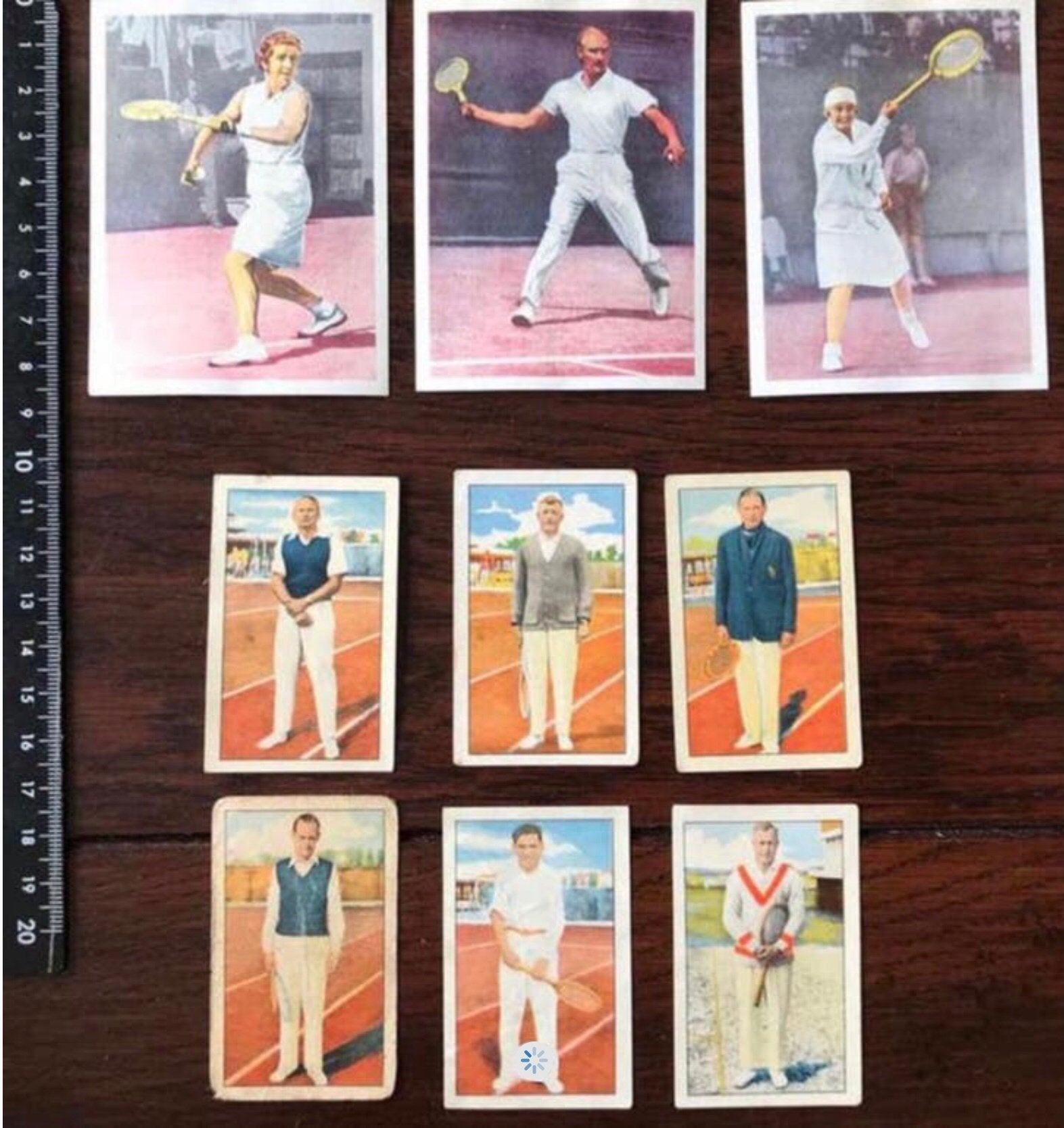 9 Oude Plaatjes Tennis. Spelers, Verzamelen, Ophalen of Verzenden, Zo goed als nieuw, Overige binnenlandse clubs, Poster, Plaatje of Sticker