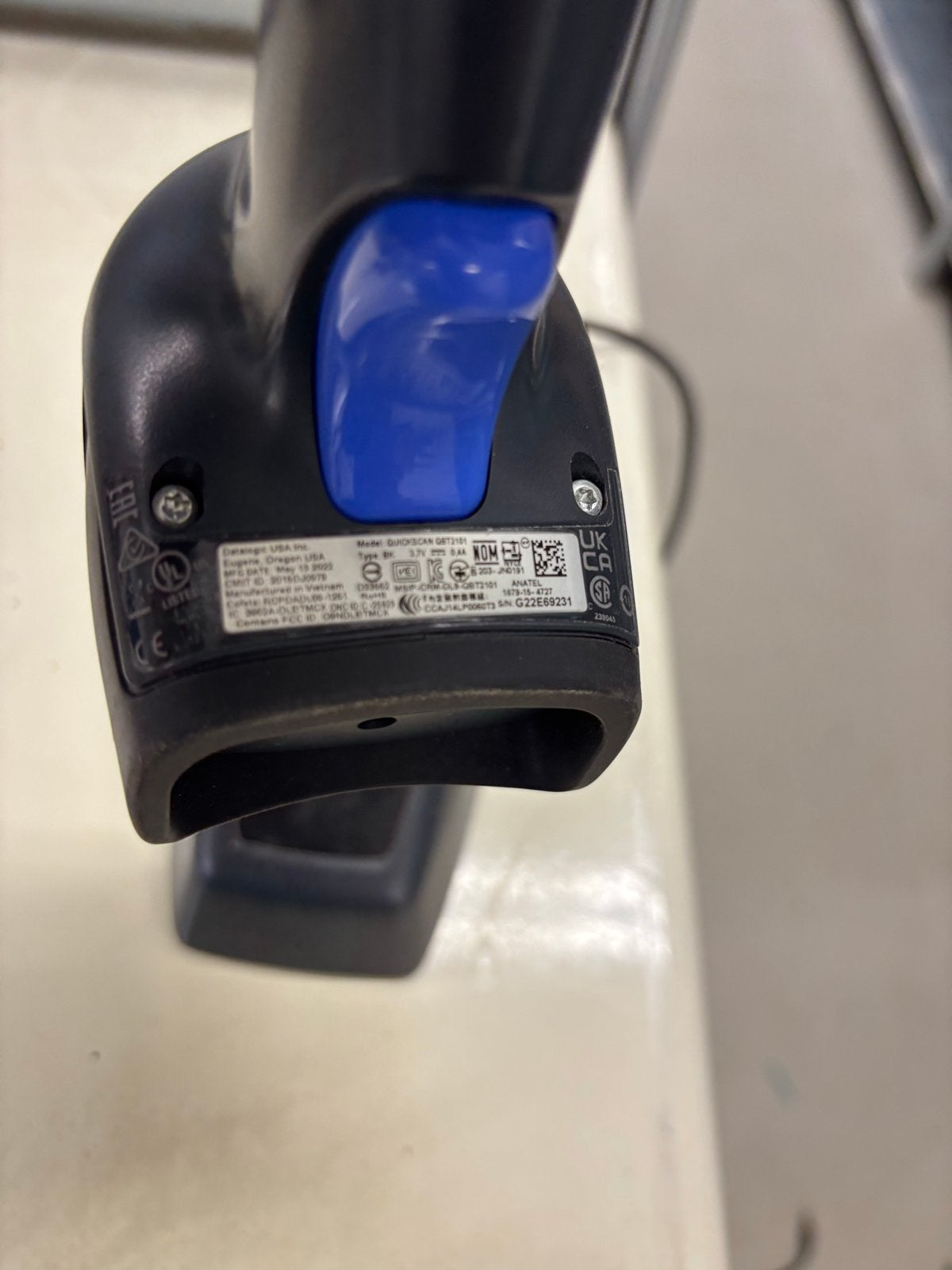 Datalogic QuickScan Barcodescanner met standaard, Ophalen of Verzenden, Zo goed als nieuw, Overige typen