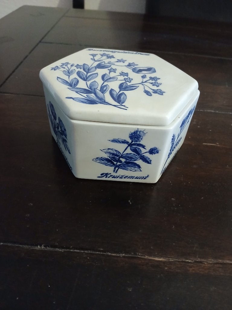Regina Delfts blauw kruidenpotje Rabobank Westzaan, Antiek en Kunst, Ophalen of Verzenden