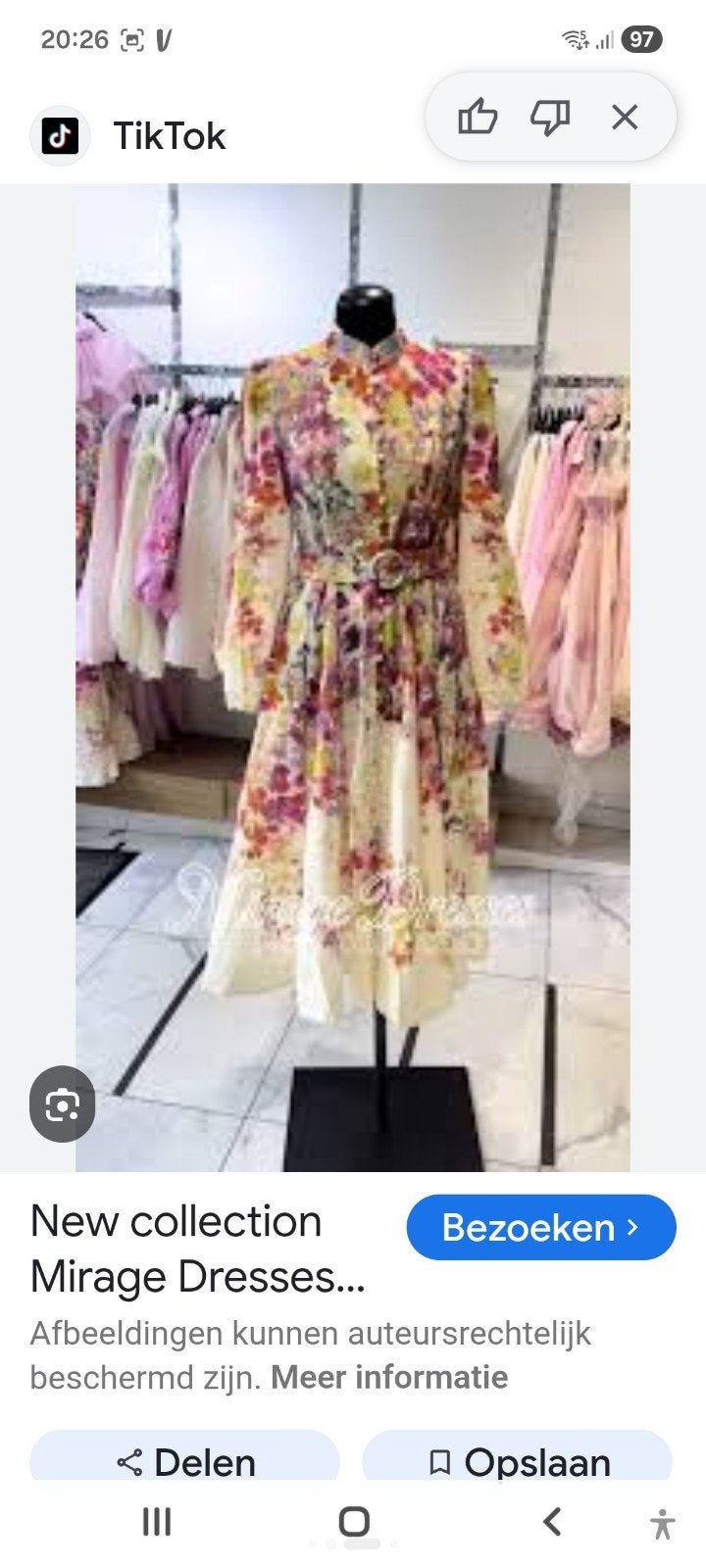 Prachtige zomerjurk met bloemen maat M, Ophalen of Verzenden, Zo goed als nieuw