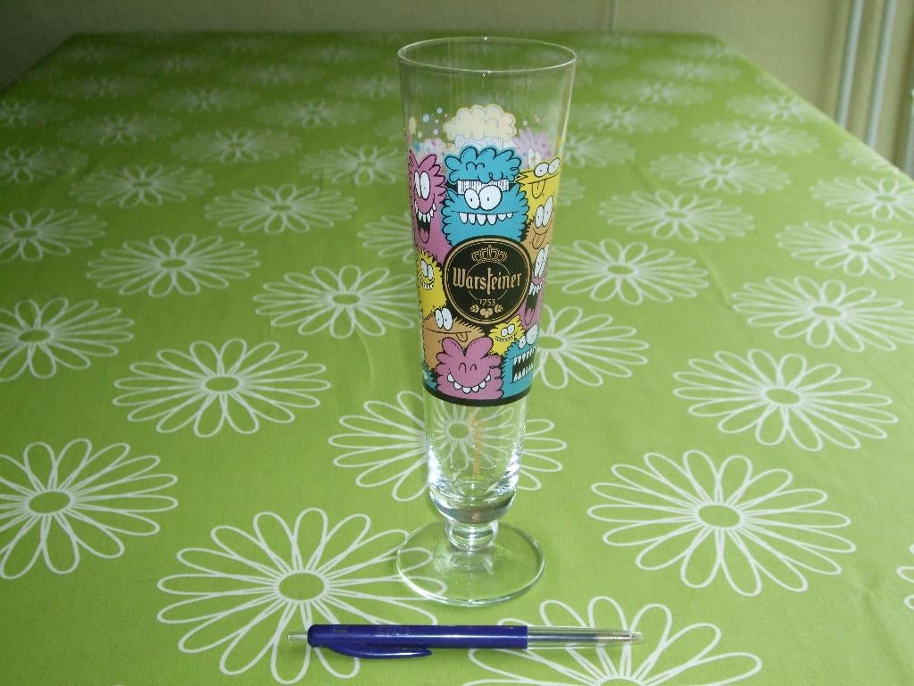 Warsteiner - Kevin Lyons - bierglas, Verzamelen, Biermerken, Zo goed als nieuw, Glas of Glazen, Overige merken, Ophalen of Verzenden