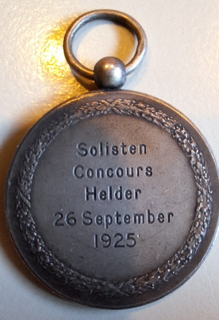 Medaille Solistenconcours Helder 1925, Verzenden, Overige materialen, Nederland