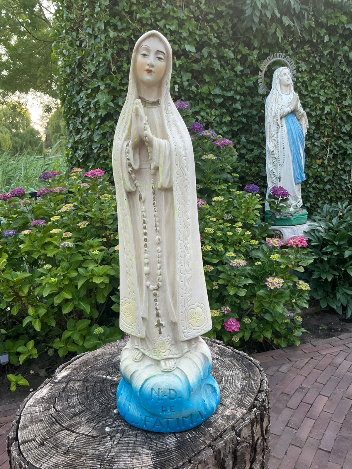 Antiek Belgisch Maria beeld ❤️ Notre Dame De Fatima, Antiek en Kunst, Ophalen of Verzenden