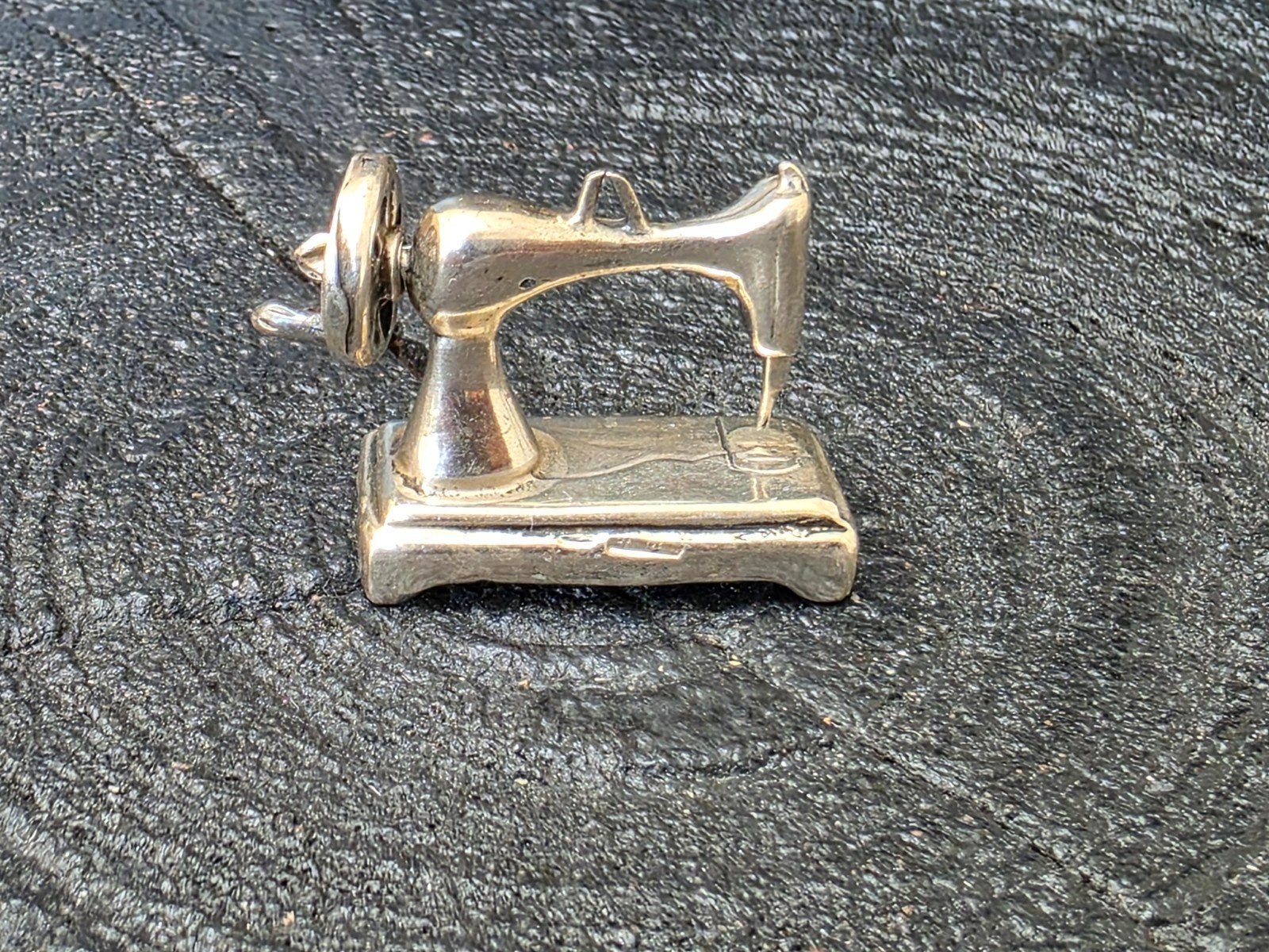 Miniatuur Zilveren Naaimachine, Antiek en Kunst, Verzenden, Zilver