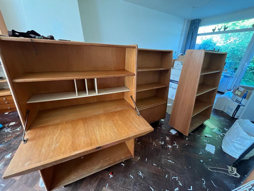 Drie vintage Pastoe kasten van Cees Braakman, Huis en Inrichting, Ophalen, Gebruikt, Met klep(pen), Zorgeloos Ontruimen