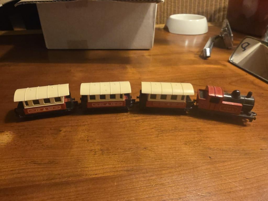 Vintage Majorette Treinstel - Locomotieven en Wagons, Ophalen of Verzenden, Gebruikt, Treinset, Overige merken