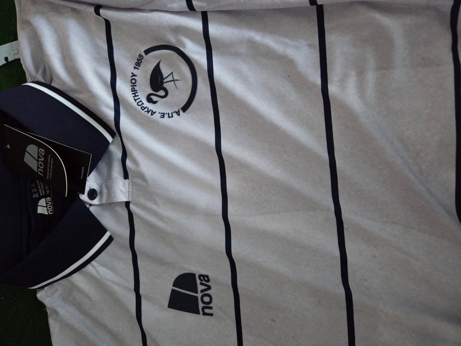 Nova voetbalshirt APEA Akrotiri FC  - Wit met blauwe strepen, Nova, Wit, Nieuw, Overige maten