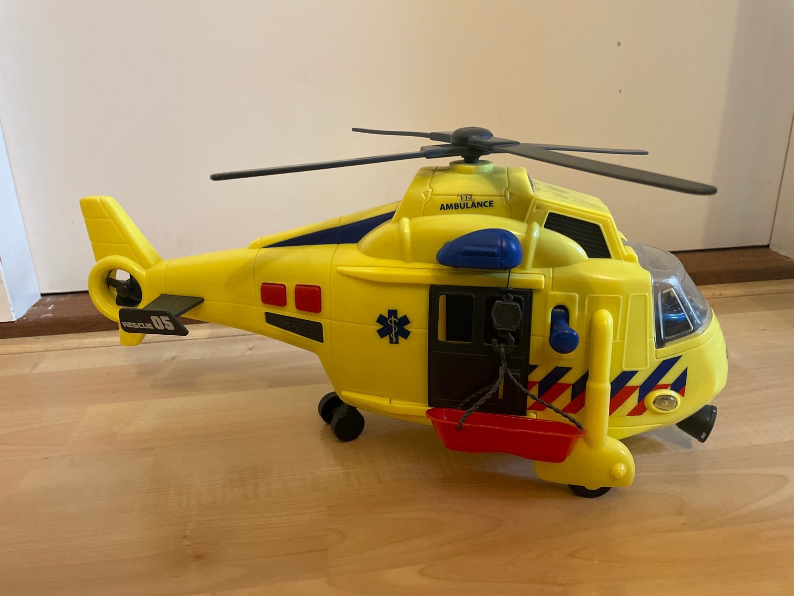 Gele ambulance helikopter speelgoed, Ophalen of Verzenden, Zo goed als nieuw