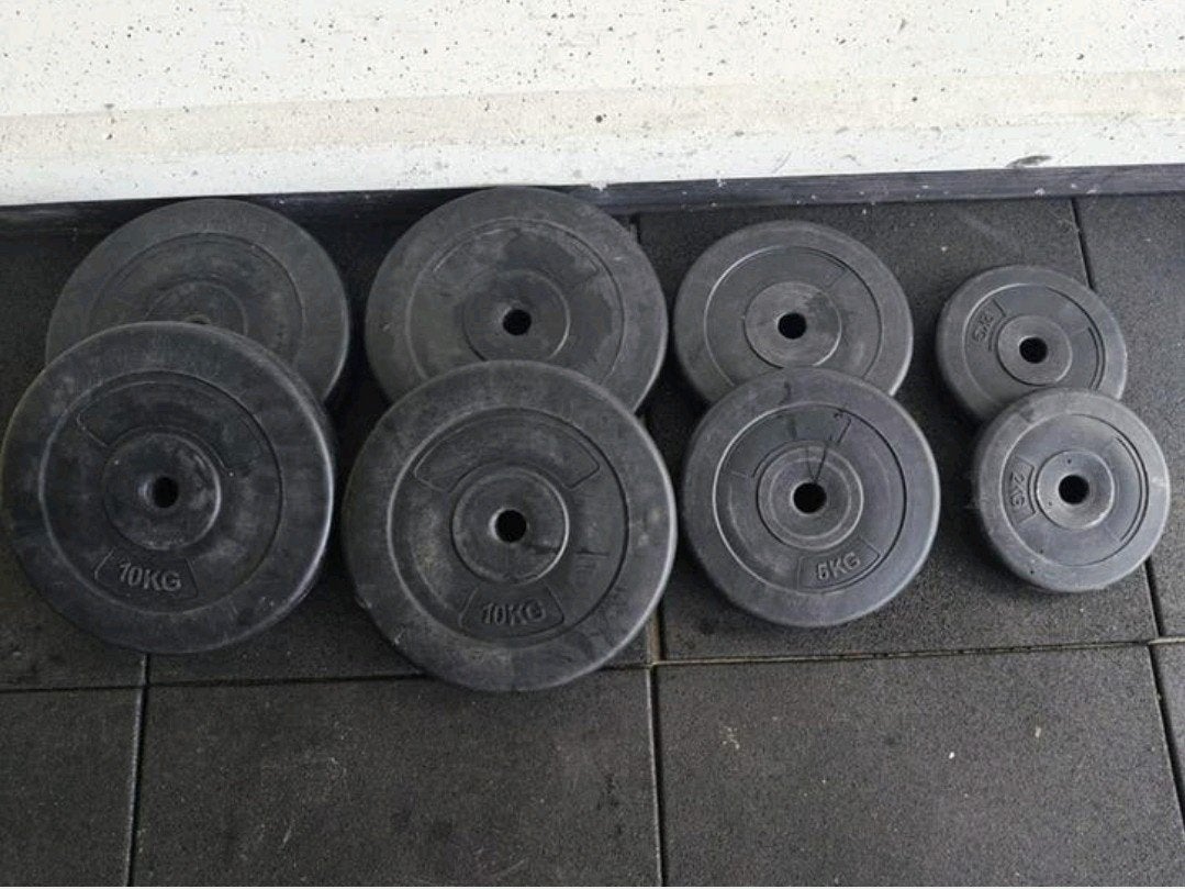 55kg Halterset (28mm), Ophalen, Benen, Gebruikt, .