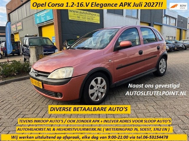 Opel Corsa 1.2-16V Elegance Diverse van €999,- tot €1999, Auto's, Opel, Bedrijf, Te koop, Corsa, Airbags, Airconditioning, Centrale vergrendeling