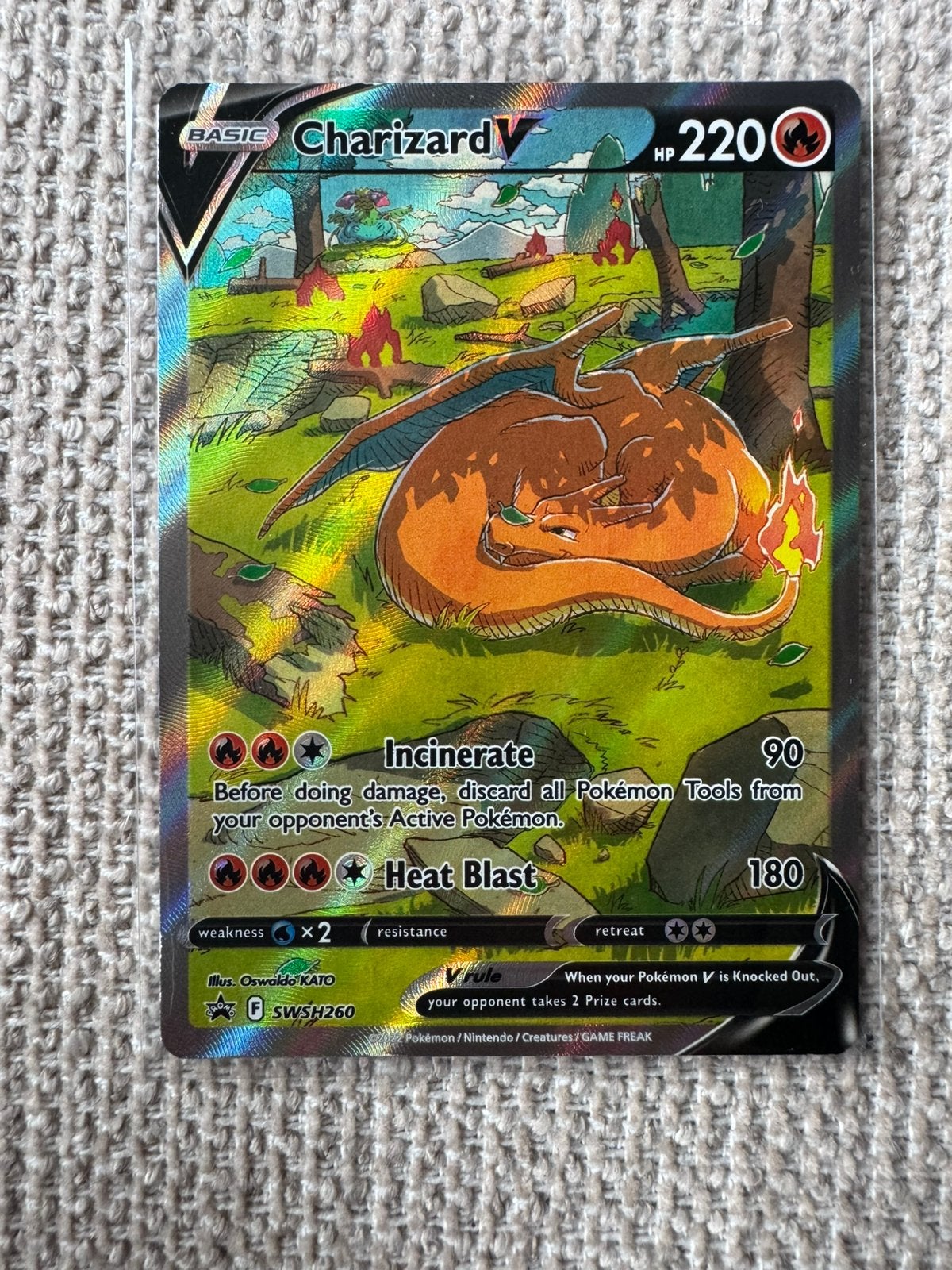 Charizard V SWSH260, Hobby en Vrije tijd, Ophalen of Verzenden, Zo goed als nieuw