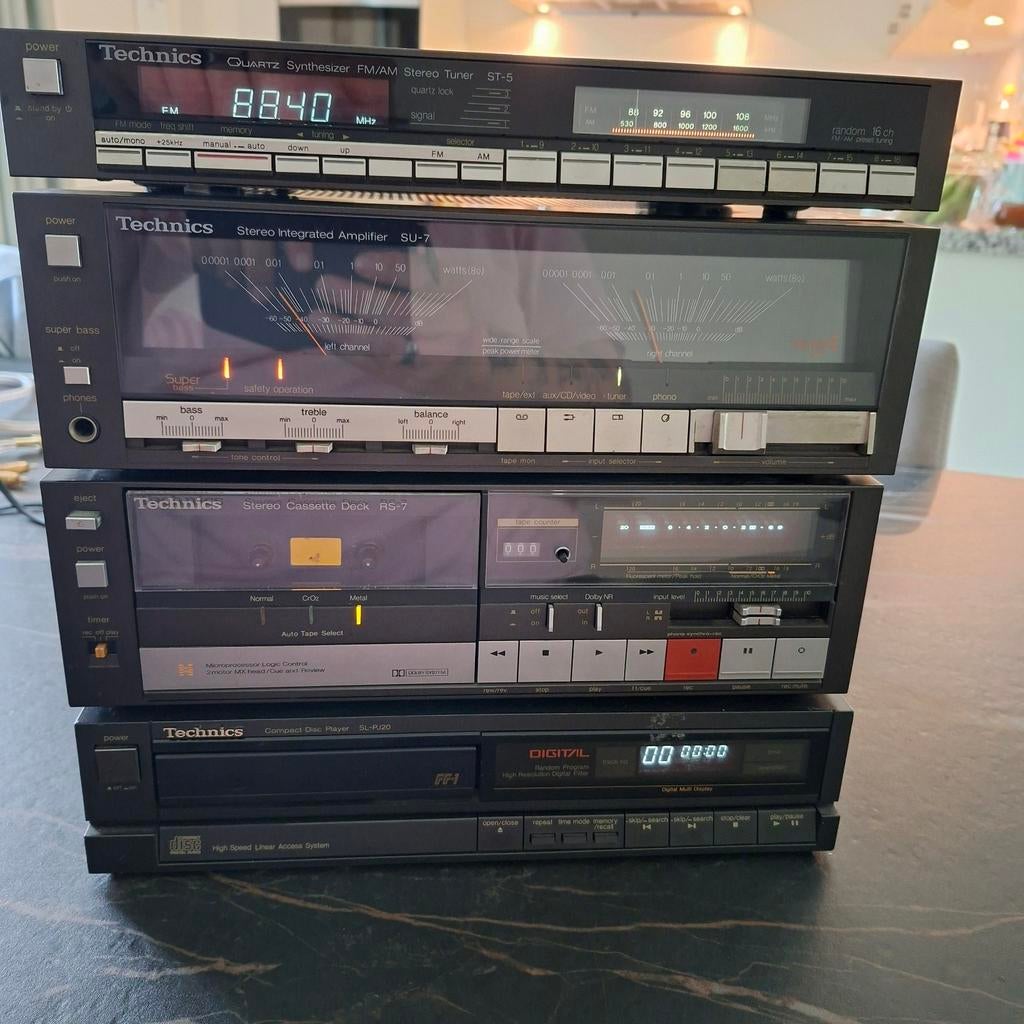 Technics Hifi Set: SU-7, Tuner, Cassettedeck, CD-spele, Tuner of Radio, Losse componenten, Zo goed als nieuw, Ophalen