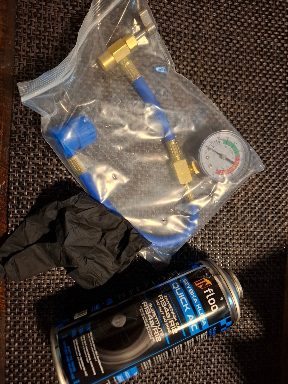 T.k. Airco vulfles met adapter,  zelf bijvullen, Ophalen of Verzenden, Nieuw