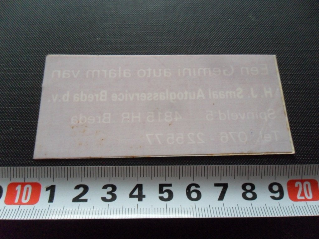 sticker Raamsticker Een GIMINI auto alarm van  BREDA HJ SMAA, Ophalen of Verzenden, Zo goed als nieuw