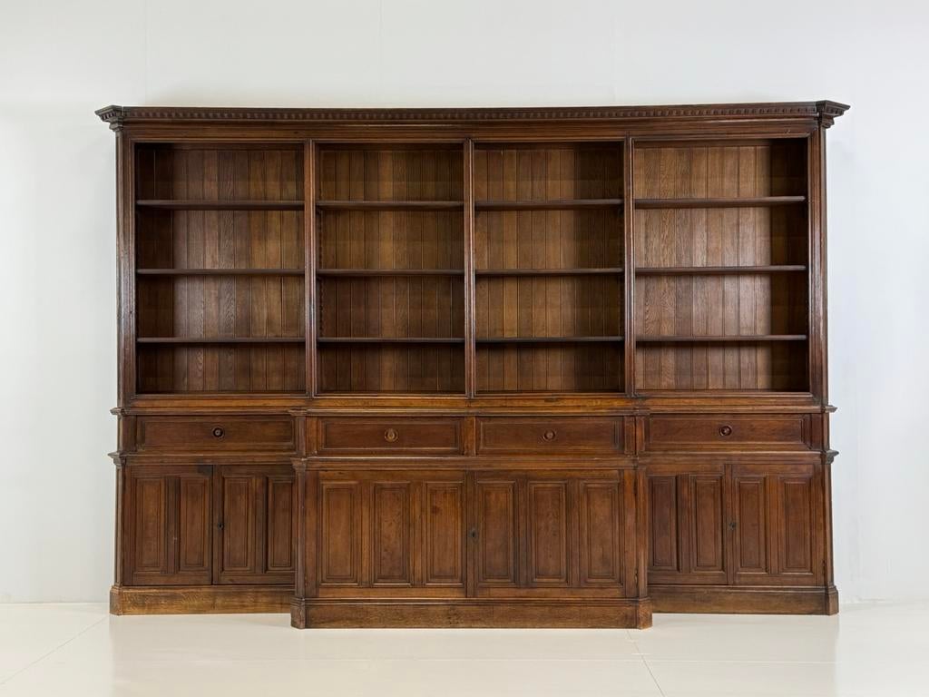 Bibliotheekkast boekenkast eiken klassiek, Ophalen
