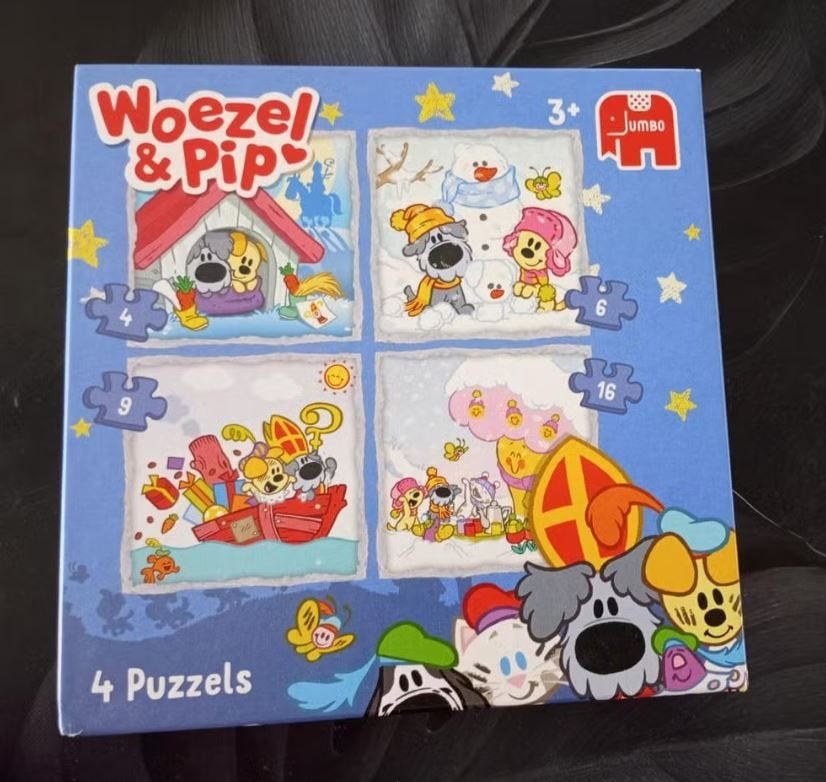 Woezel & Pip 4 Puzzels - Jumbo, Ophalen of Verzenden, Zo goed als nieuw, Puzzelen