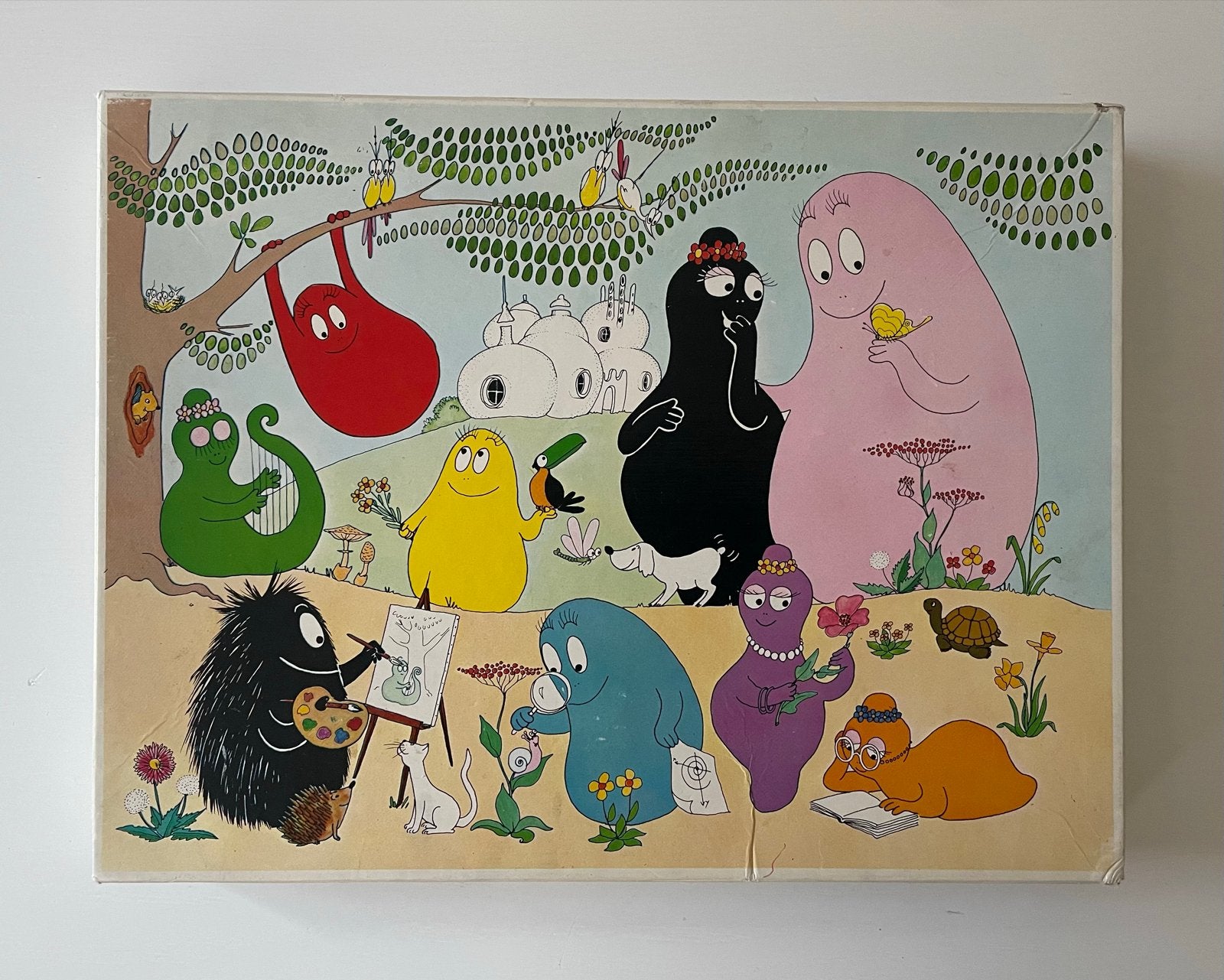 Vintage Barbapapa Legpuzzel 1974 - Huishouden/Tekenvariant, Kinderen en Baby's, Ophalen of Verzenden, Meer dan 50 stukjes, Gebruikt