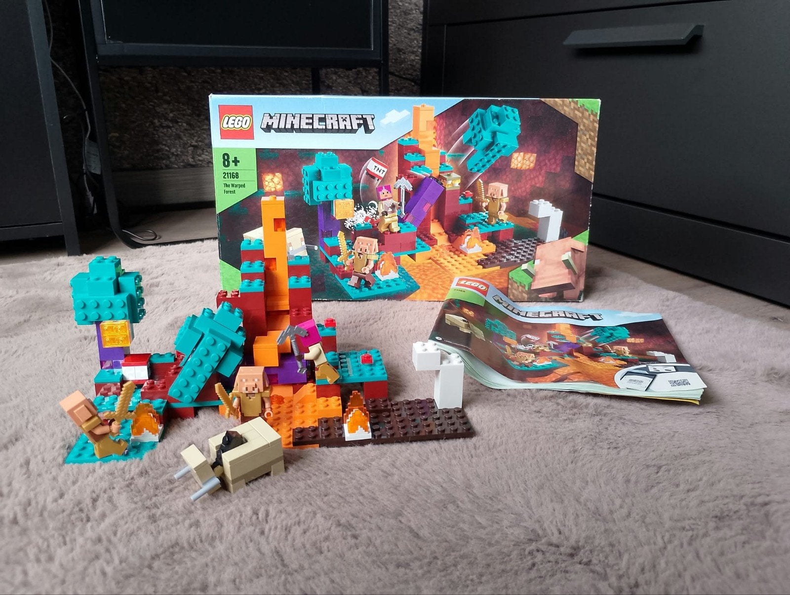 LEGO Minecraft 21168 Het Verwrongen Woud - Compleet, Ophalen of Verzenden, Zo goed als nieuw, Overige merken