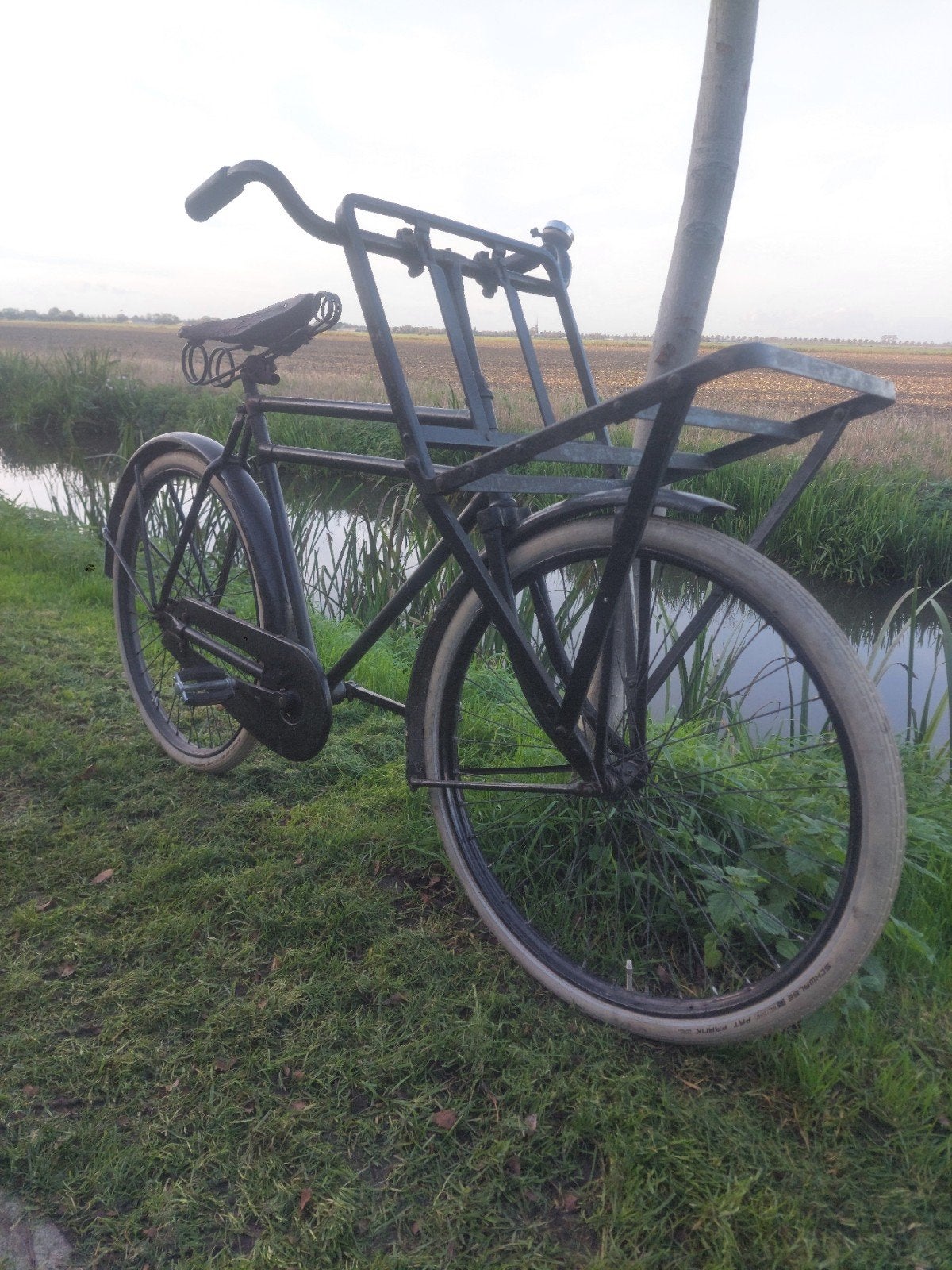 Oldtimer transportfiets, Fietsen en Brommers, Ophalen, Terugtraprem, Onbekend, Onbekend