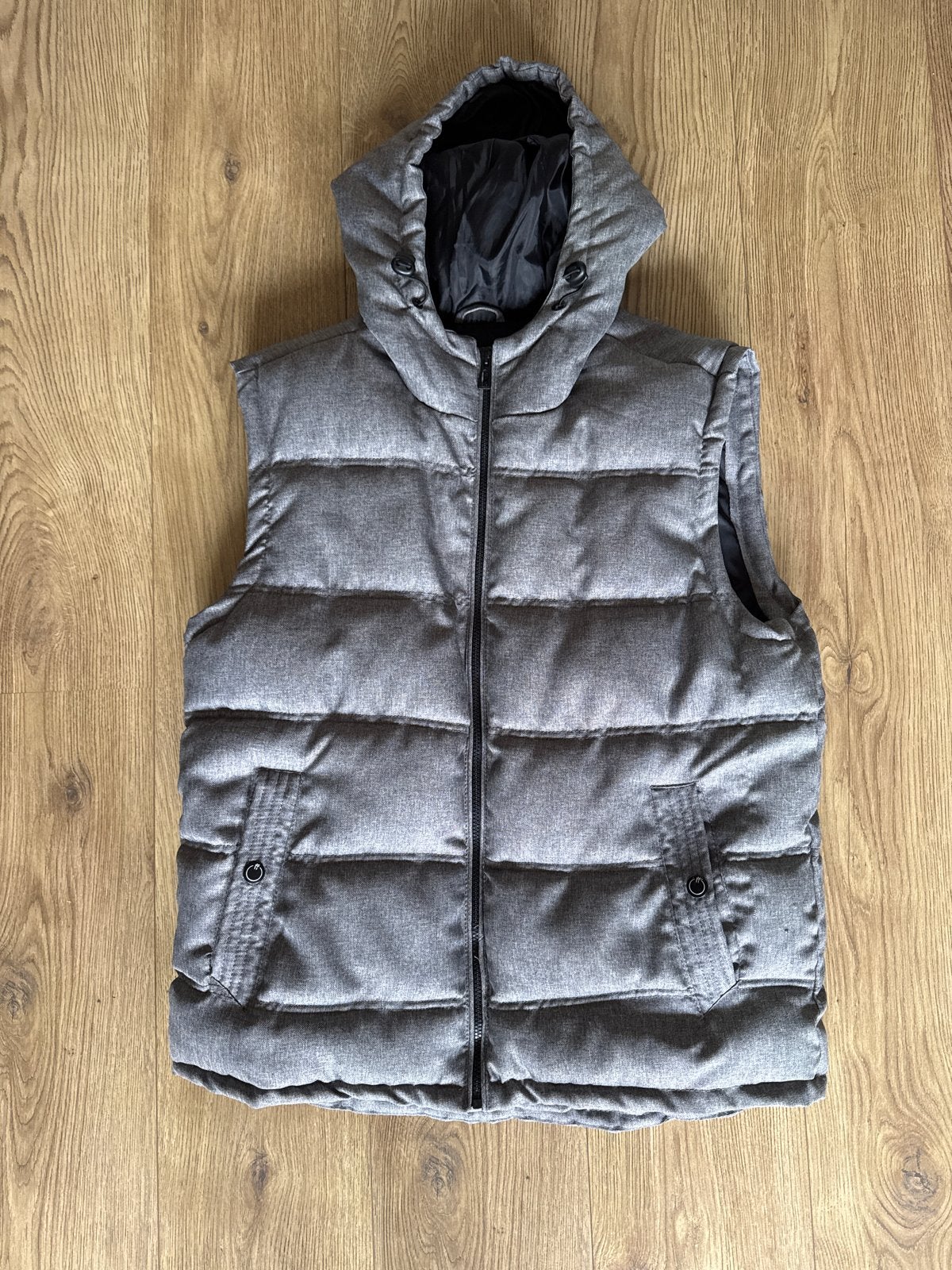 Chapter bodywarmer met capuchon - Maat L, Kleding | Heren, Ophalen of Verzenden, Zo goed als nieuw, Maat 52/54 (L), Grijs