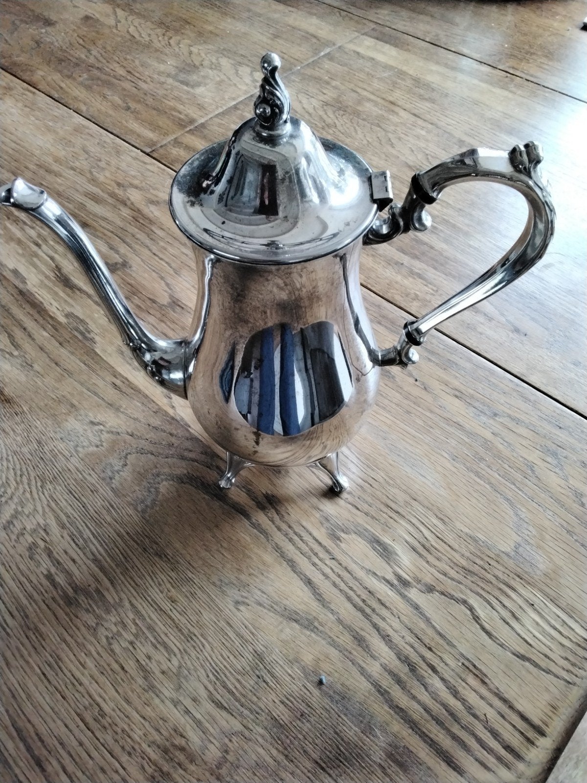 verzilverde theepot, Antiek en Kunst, Ophalen of Verzenden