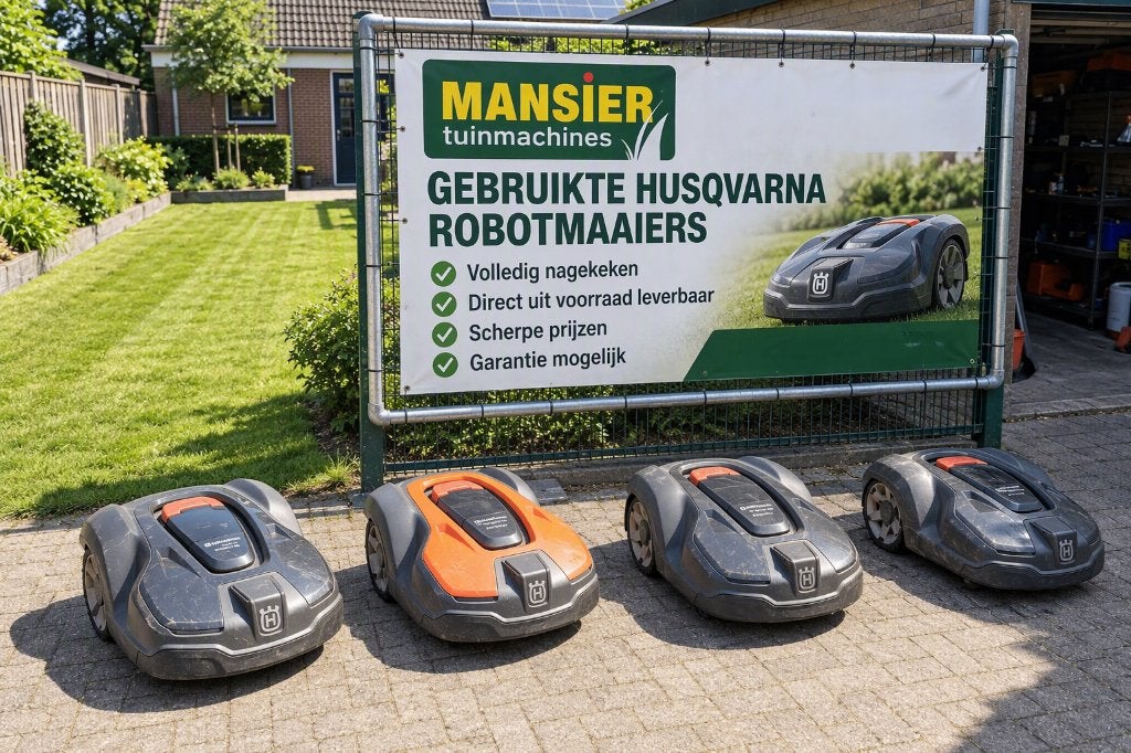 Gebruikte Husqvarna Robotmaaiers - Nagekeken en met garantie, Info@mansier.com, Gebruikt, Husqvarna, Meer dan 25 cm