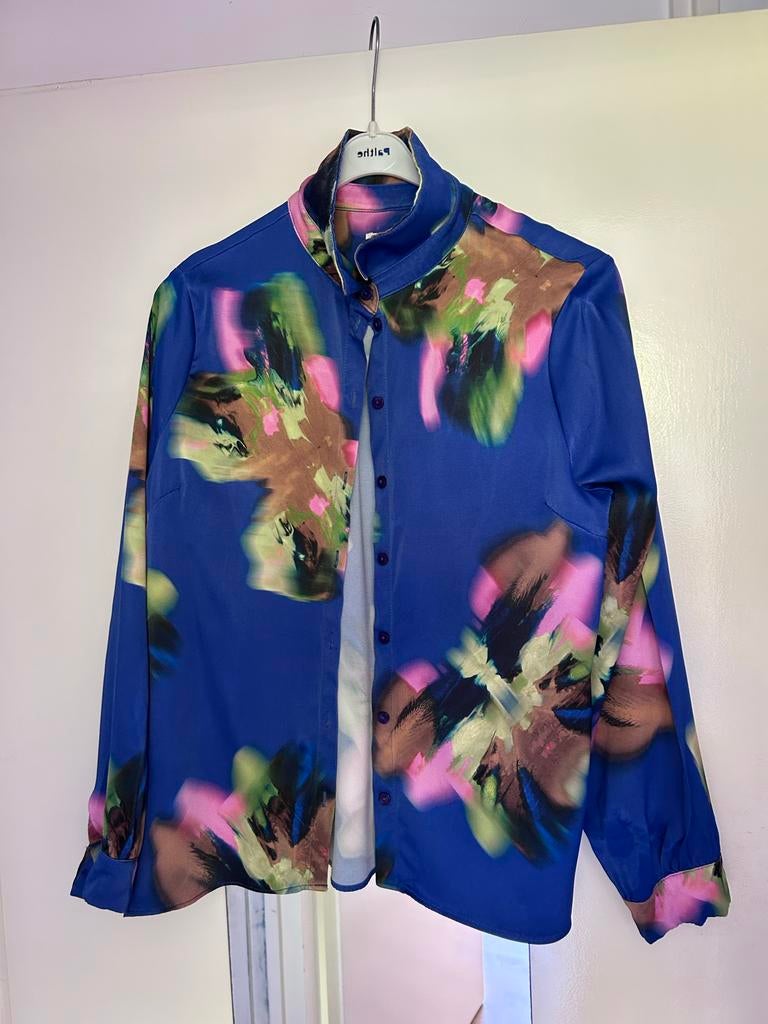 POM Amsterdam Blouse Maat 40 - Levendige Print, Kleding | Dames, Blouses en Tunieken, Zo goed als nieuw, Maat 38/40 (M), Overige kleuren