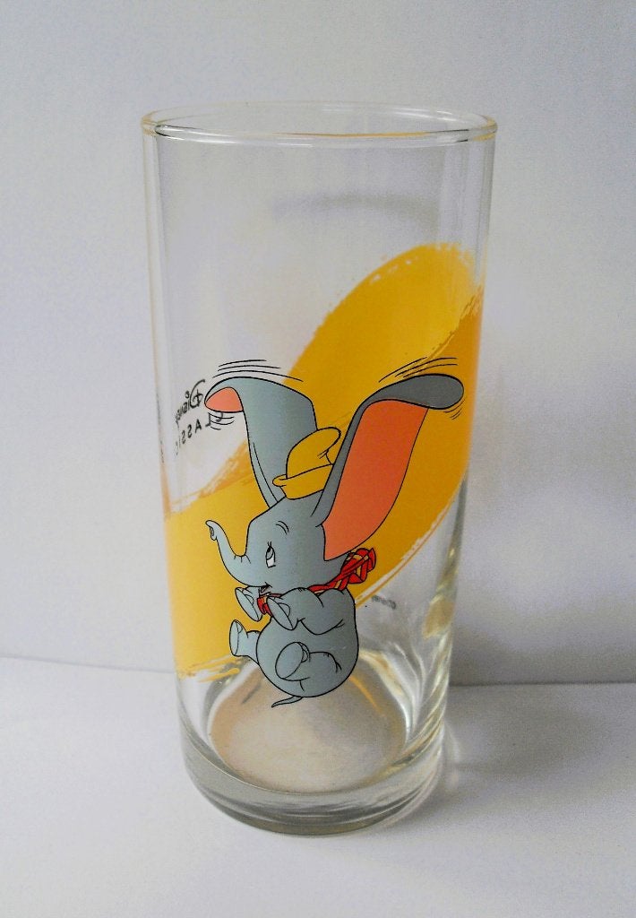 Walt Disney Glas Dumbo, Ophalen of Verzenden, Bambi of Dumbo, Zo goed als nieuw, Servies