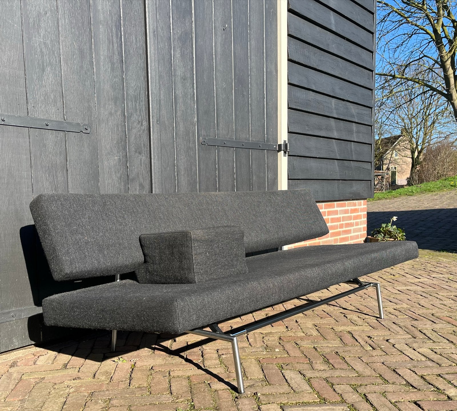 Spectrum slaapbank BR 02.7 - Martin Visser + armkussen BA 02, Gebruikt, Tweepersoons, 75 tot 100 cm, Ophalen of Verzenden