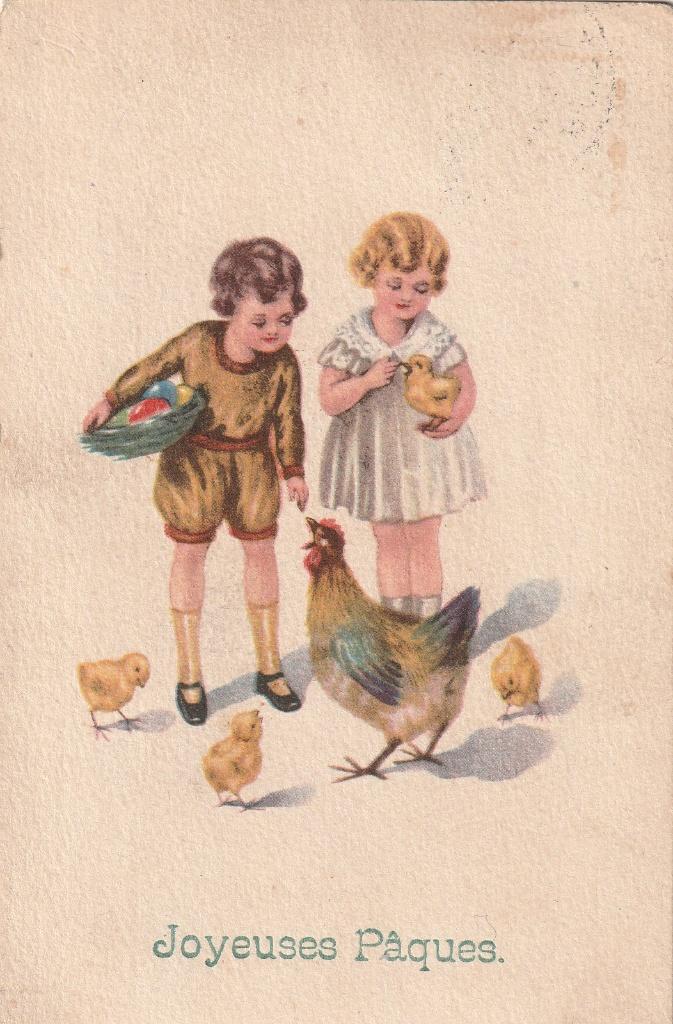 paaskaart, Verzenden, 1920 tot 1940, Sterren en Beroemdheden