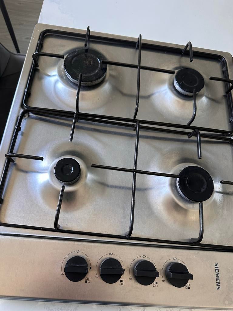 Siemens Gas Kookplaat - 4 Pitten, Witgoed en Apparatuur, Kookplaten, Gebruikt, Inbouw, Gas, 4 kookzones
