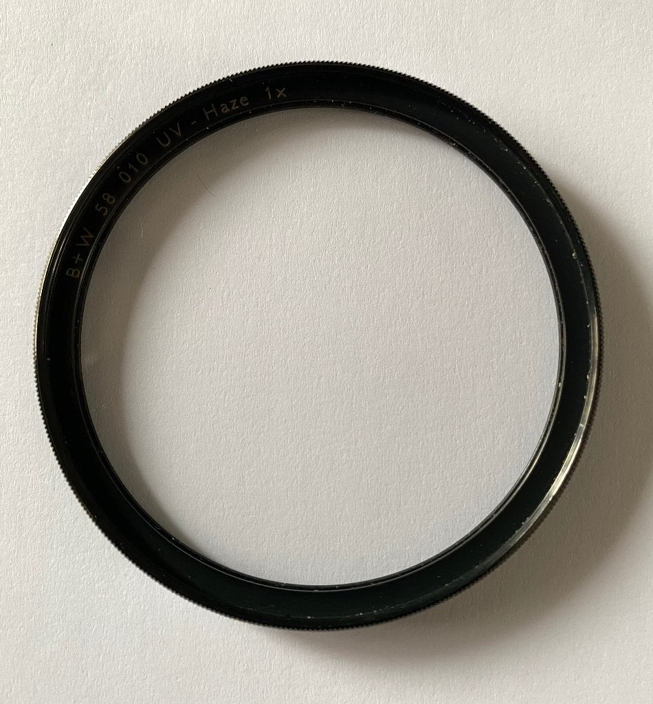 Te koop uv filter voor camera, Ophalen of Verzenden, 50 tot 60 mm, UV-filter, B+W