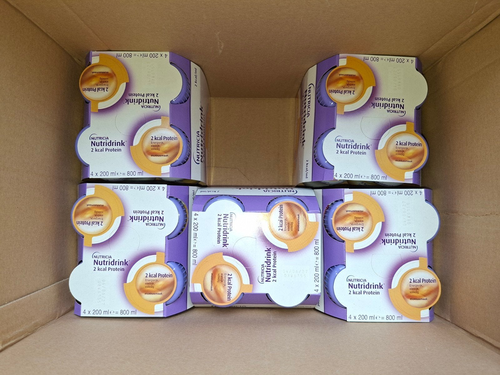 Nutridrink (20 flesjes, 1,25 per stuk) protein mokkasmaak, Ophalen, Nieuw, Poeder of Drank