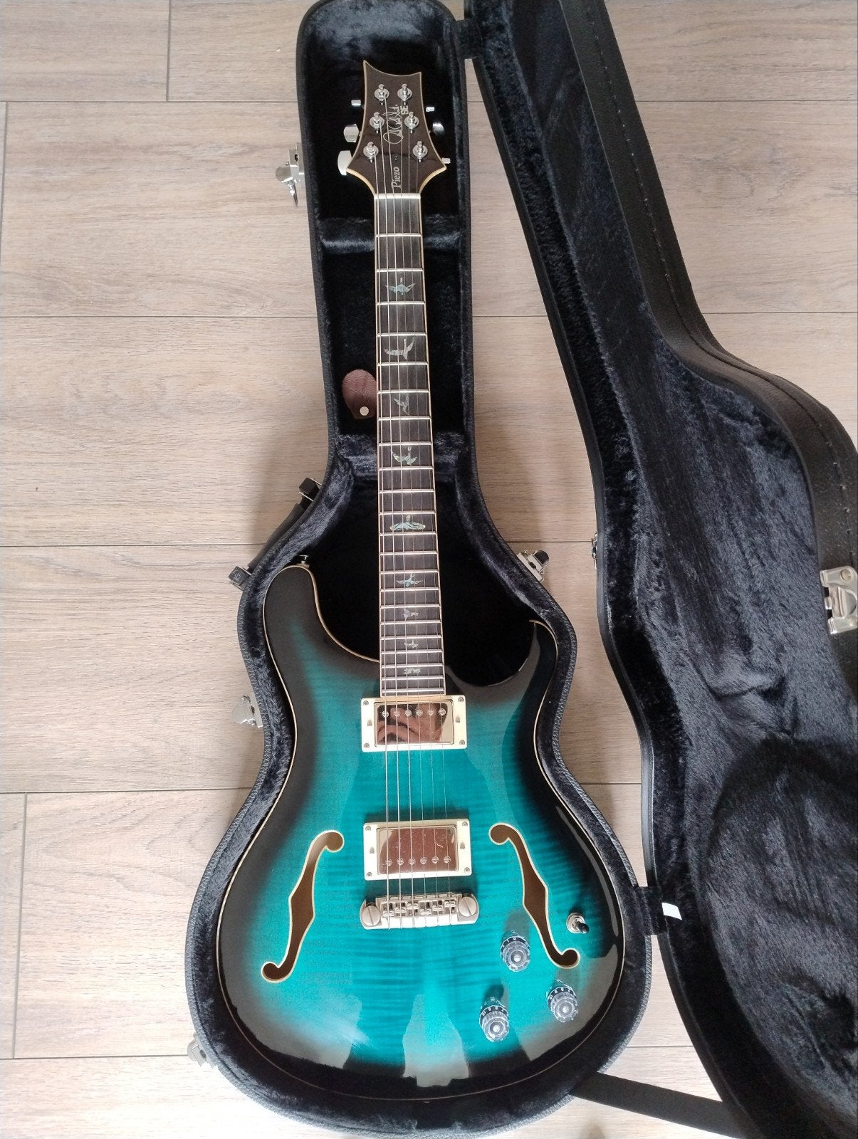 PRS SE Hollowbody ii piezo gitaar met gigbag, Ophalen, Zo goed als nieuw, Hollow body, Paul Reed Smith