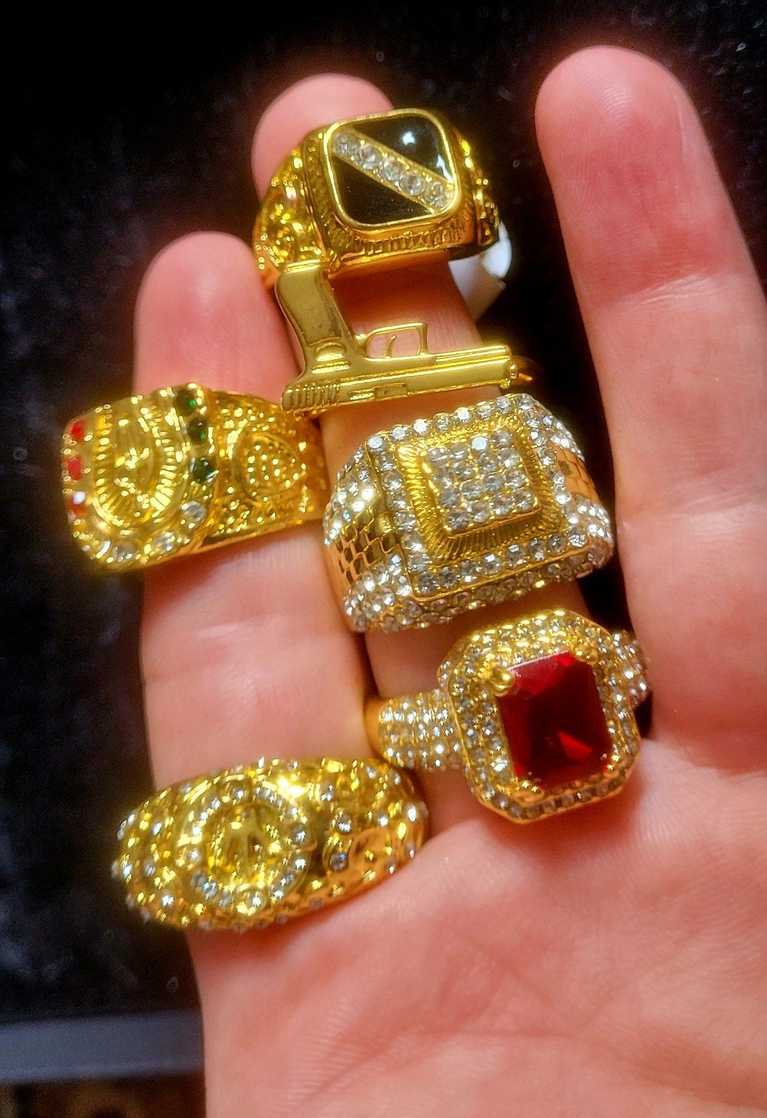 Gouden Ringen met Edelstenen en Kristallen, Overige materialen, Met edelsteen, Nieuw, Ophalen of Verzenden