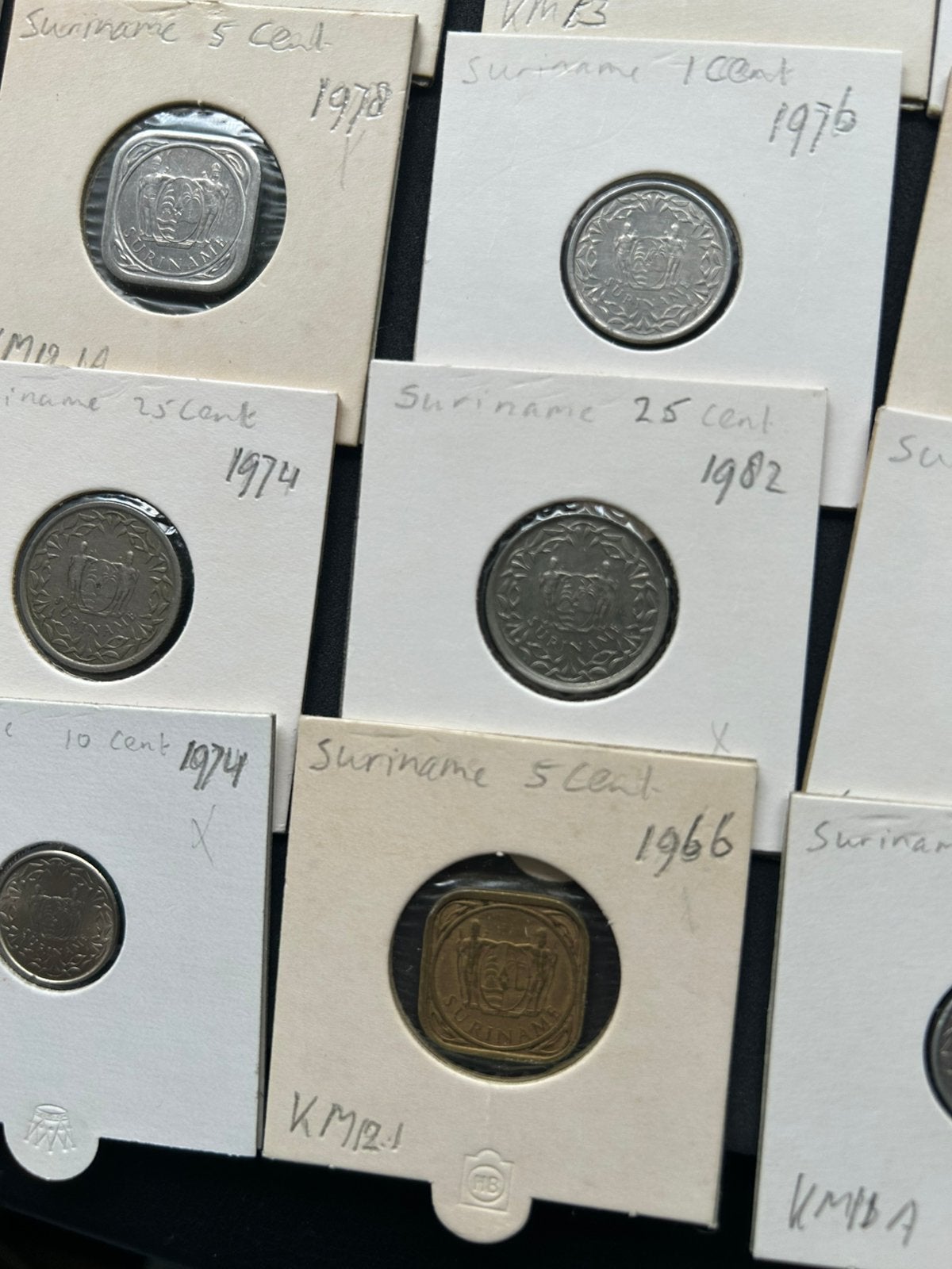 21 Surinaamse munten, Verzenden, Munten