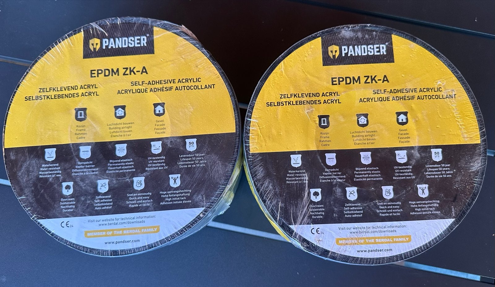2 rollen Pandser EPDM ZK-A zelfklevend 100mm x 20m, Ophalen, Nieuw, Overige materialen, Dakisolatie