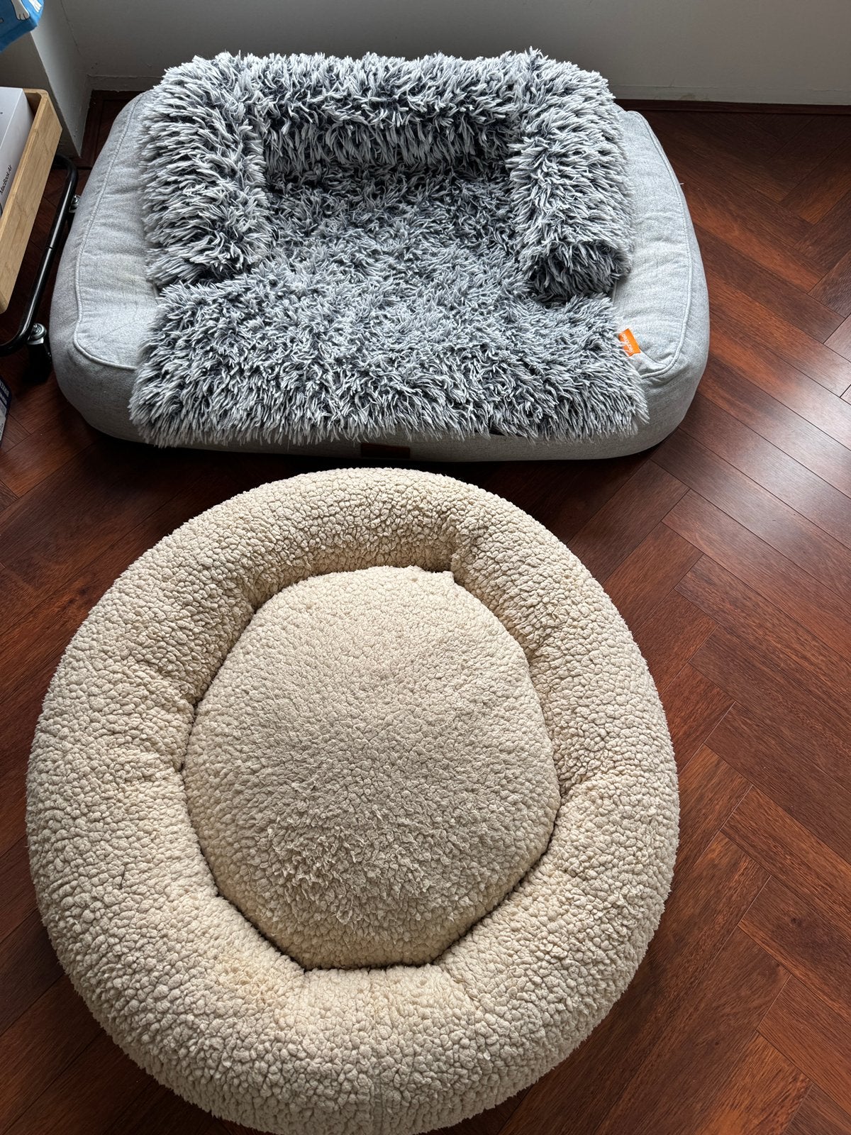 2x Luxe Hondenmand / Donutmand - Orthopedisch + fluffy deken, Ophalen, Gebruikt