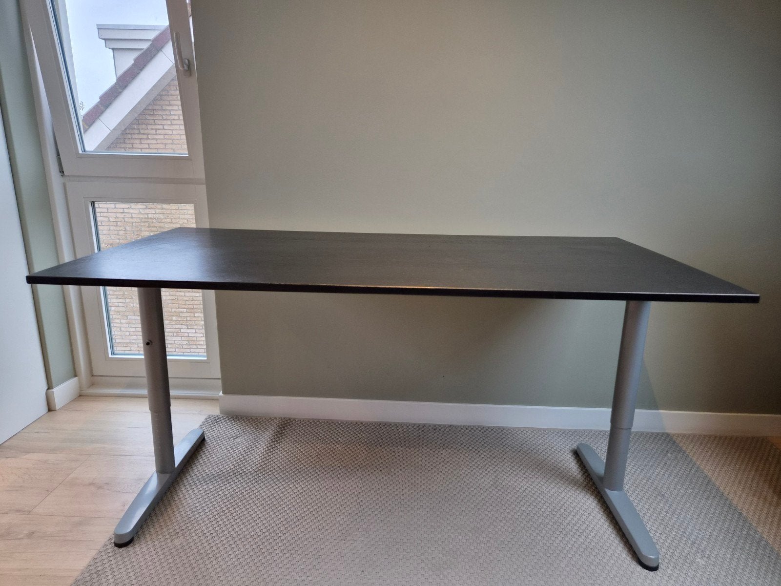 Ikea Galant Bureau - In hoogte verstelbaar - 160x80 cm, Ophalen, In hoogte verstelbaar, Gebruikt, IKEA