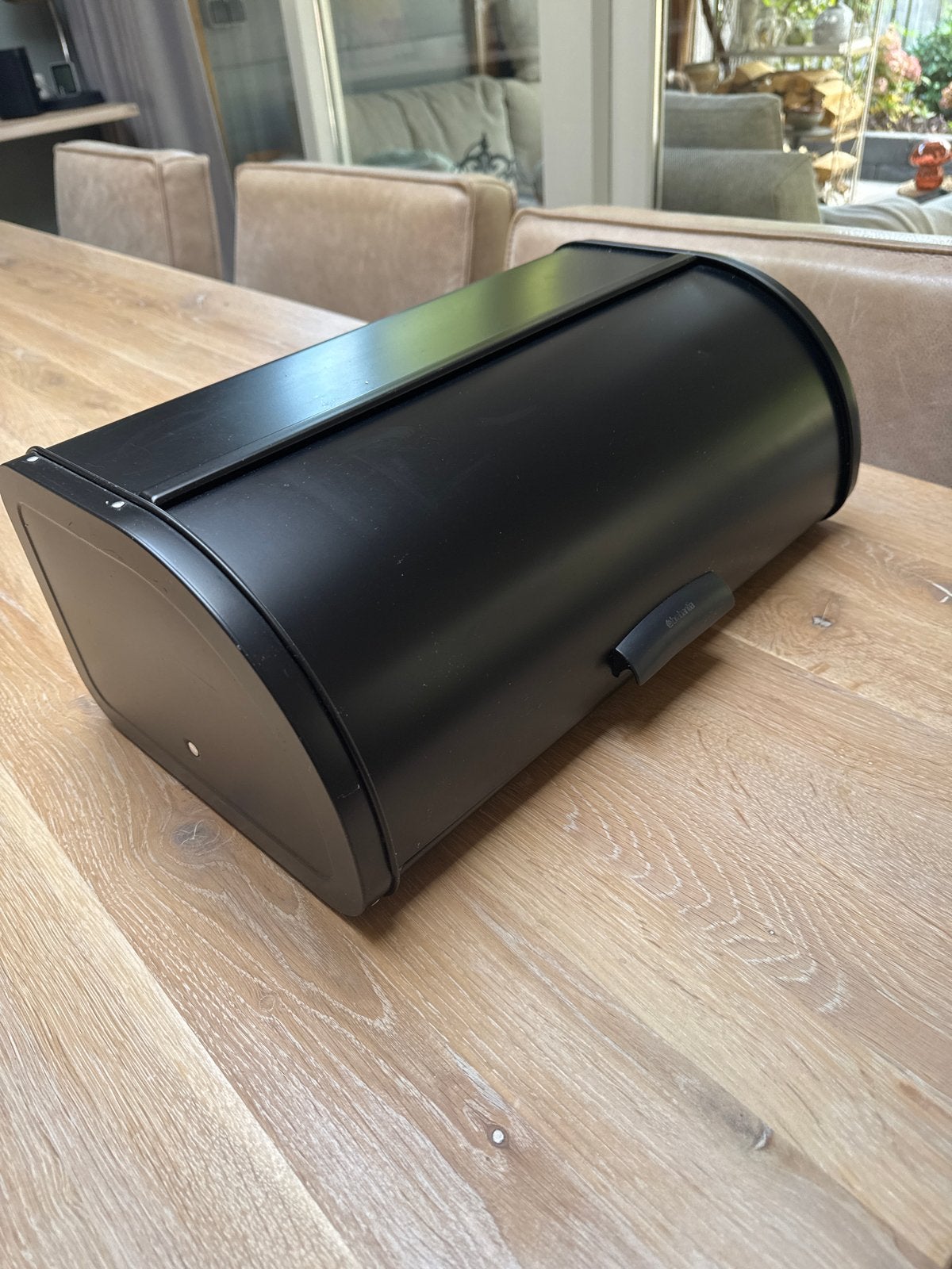 Brabantia Broodtrommel - Zwart, Huis en Inrichting, Ophalen of Verzenden, Zo goed als nieuw, Zwart, Metaal