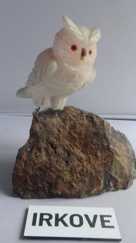 UIL OP STEEN * Roze Kwarts *, Minder dan 20 cm, Natuurlijk materiaal, Verzenden, Beeld