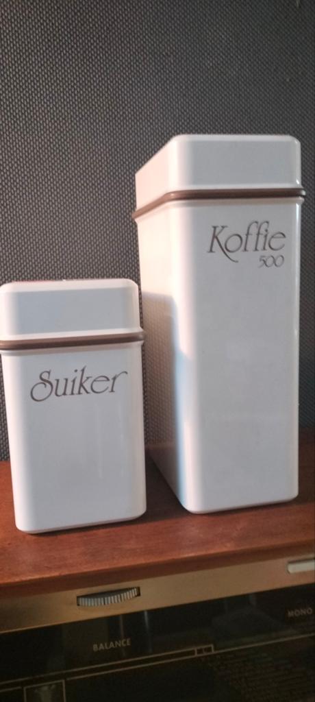 Coppia voorraadbussen koffie suiker, Antiek en Kunst, Ophalen of Verzenden