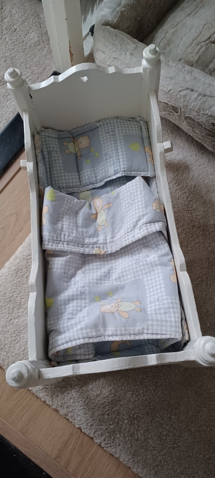 poppenbedje wit, Ophalen, Babypop