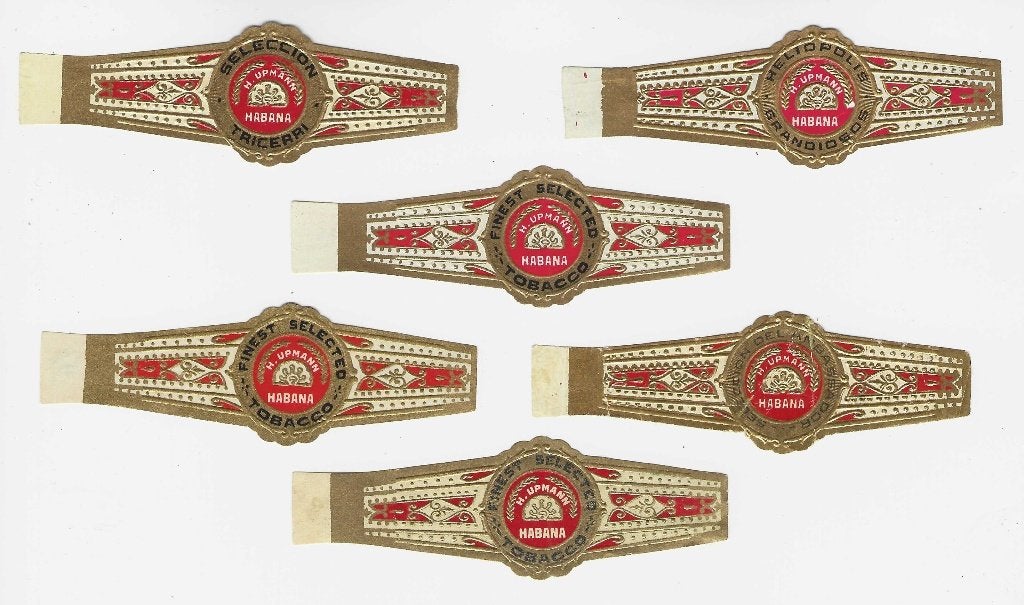 klassiek blad 250  h upmann     sigarenbanden, Ophalen of Verzenden, Zo goed als nieuw, Sigarenbandjes