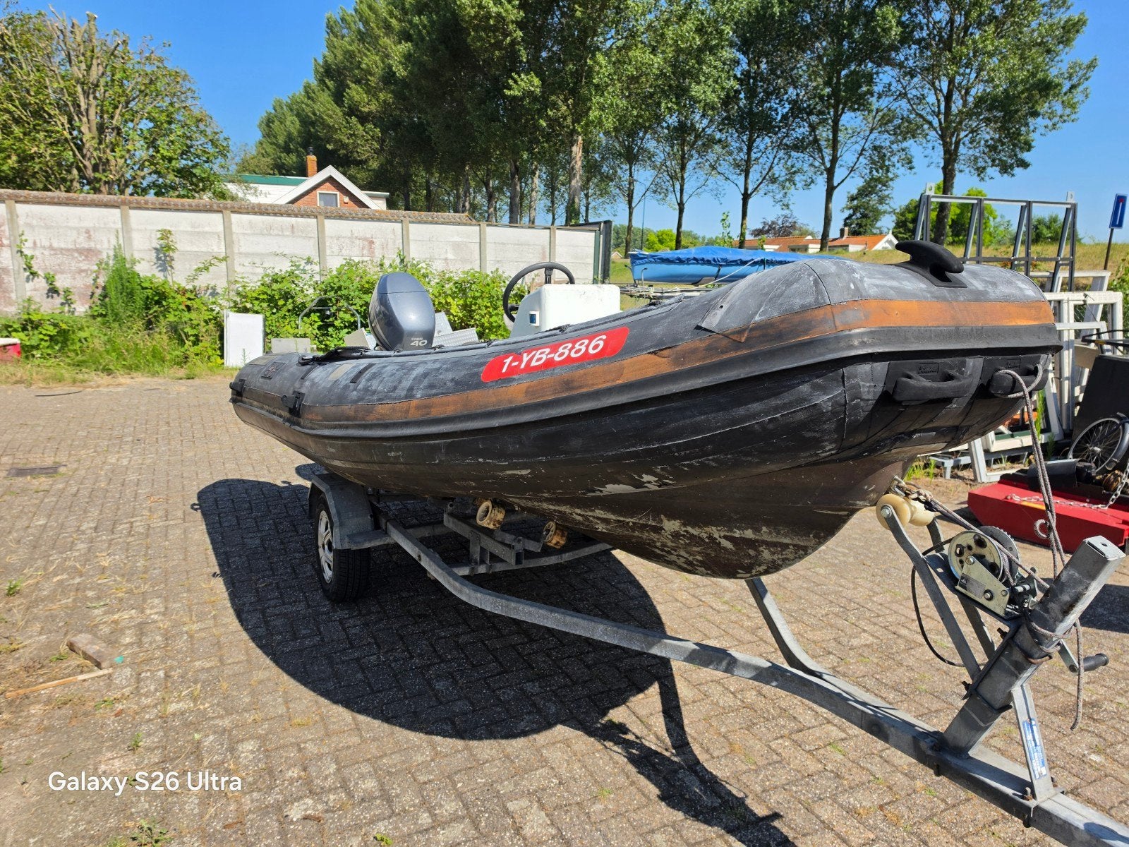 Joker Boat 470 RIB met Yamaha 40pk buitenboordmotor, Gebruikt, Inclusief motor, Jokerboat, Ophalen